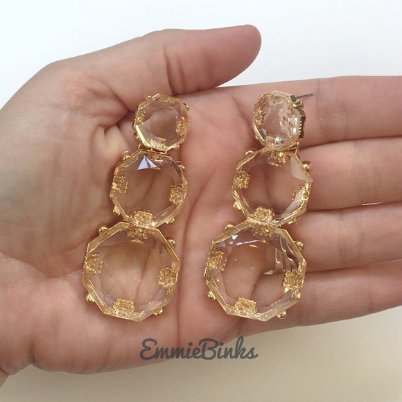 ✨3for$38  New Zara Clear Transparent Drop Earrings - Picture 7 of 13